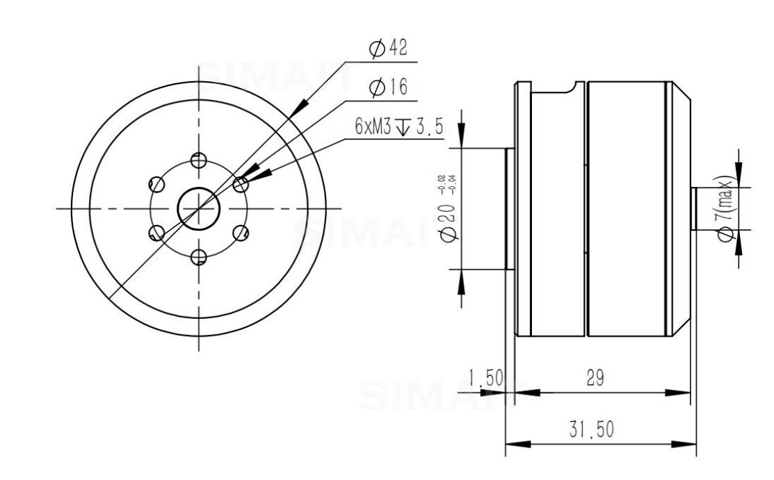 FOR DAMIAO DM-H3510 BLDC Hub M - Direct Drive Servo Motor Robotics ulasan dan harga